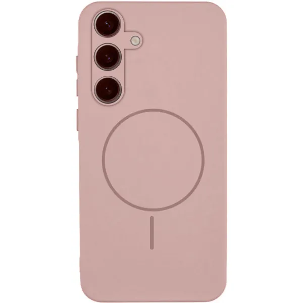 Чехол Silicone Cover Lakshmi Full Camera (AA) with Magnetic Fit для Samsung Galaxy A57 5G — Розовый Чехол Silicone Cover Lakshmi Full Camera (AA) with Magnetic Fit для Samsung Galaxy A57 5G — Розовый