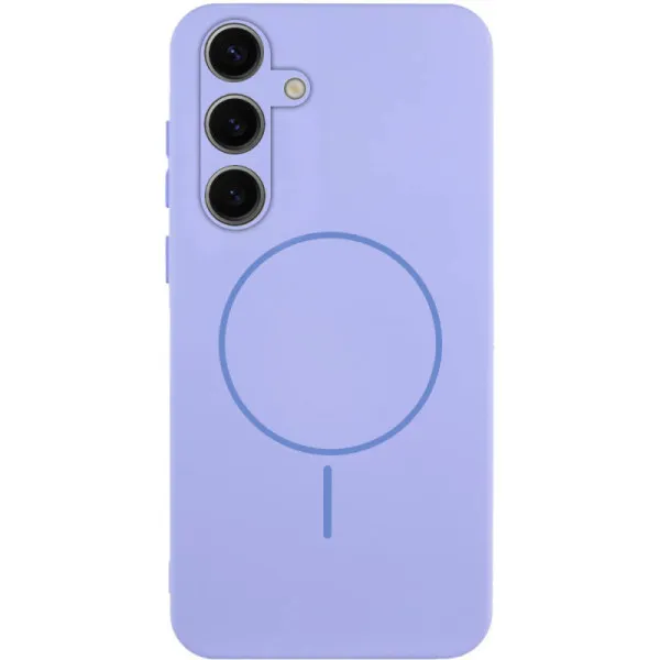 Чехол Silicone Cover Lakshmi Full Camera (AA) with Magnetic Fit для Samsung Galaxy A57 5G — Сиреневый — фото 1