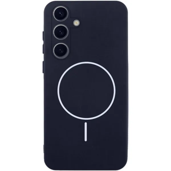 Чехол Silicone Cover Lakshmi Full Camera (AA) with Magnetic Fit для Samsung Galaxy A57 5G — Темно-синий