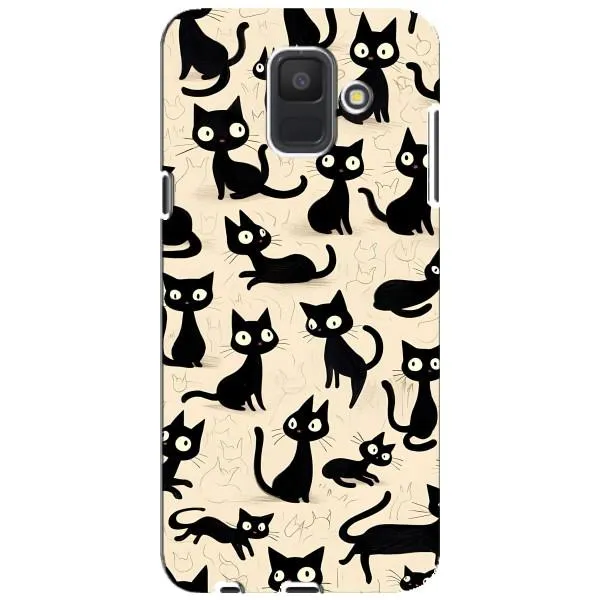 Чехол с принтом «Черные коты» для Samsung Galaxy A6 2018 (A600F) Чехол с принтом «Черные коты» для Samsung Galaxy A6 2018 (A600F)