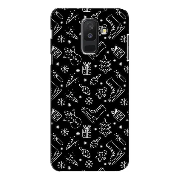 Чехол с принтом «Новогодний фон» для Samsung Galaxy A6 Plus 2018 (A605)