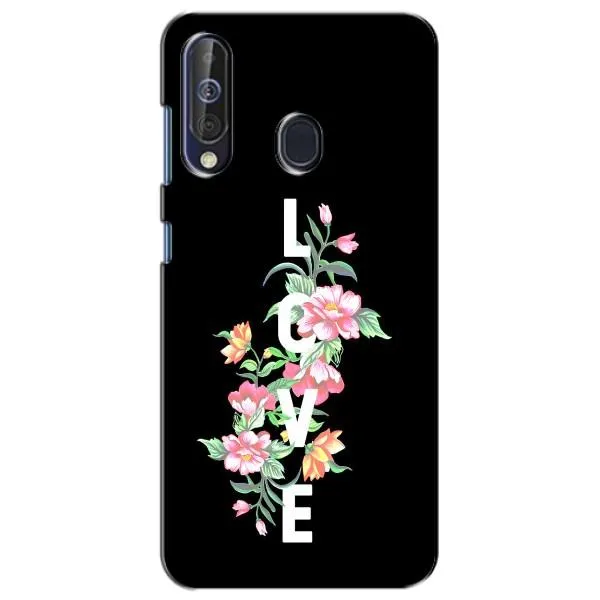 Чехол с принтом «Цветы LOVE» для Samsung Galaxy A60 2019 (A605F)