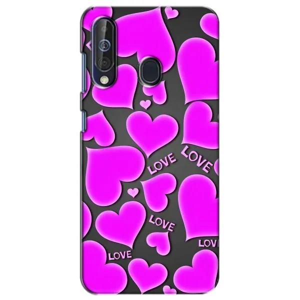 Чехол с принтом «Pink hearts» для Samsung Galaxy A60 2019 (A605F)