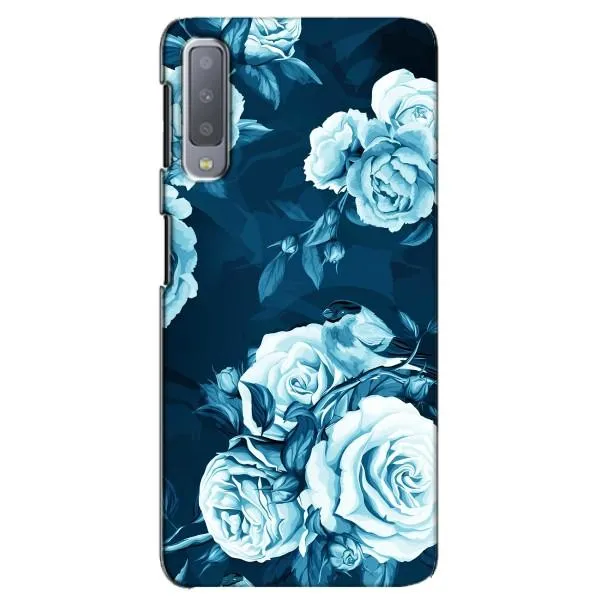 Чехол с принтом «Голубые Бутоны» для Samsung Galaxy A7 2018 (A750)