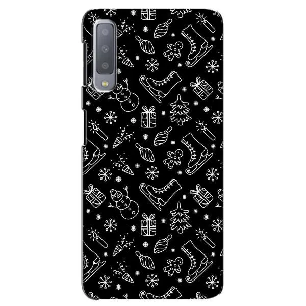 Чохол з принтом «Новорічний фон» для Samsung Galaxy A7 2018 (A750)