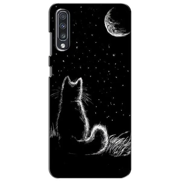 Чехол с принтом «Котик и луна» для Samsung Galaxy A70 2019 (A705F) Чехол с принтом «Котик и луна» для Samsung Galaxy A70 2019 (A705F)
