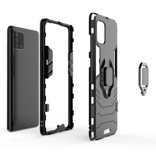 Ударопрочный чехол Transformer Ring for Magnet для Samsung Galaxy A71 — Серый — фото 4 Ударопрочный чехол Transformer Ring for Magnet для Samsung Galaxy A71 — Серый — фото 4