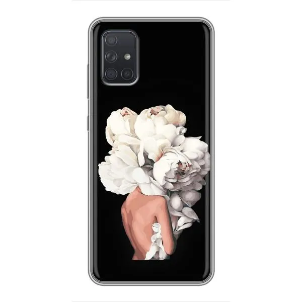 Чехол с принтом «Белые цветы» для Samsung Galaxy A72