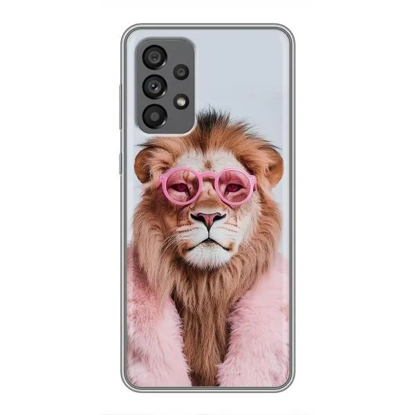 Чехол с принтом «Лев в очках» для Samsung Galaxy A73 (5G)
