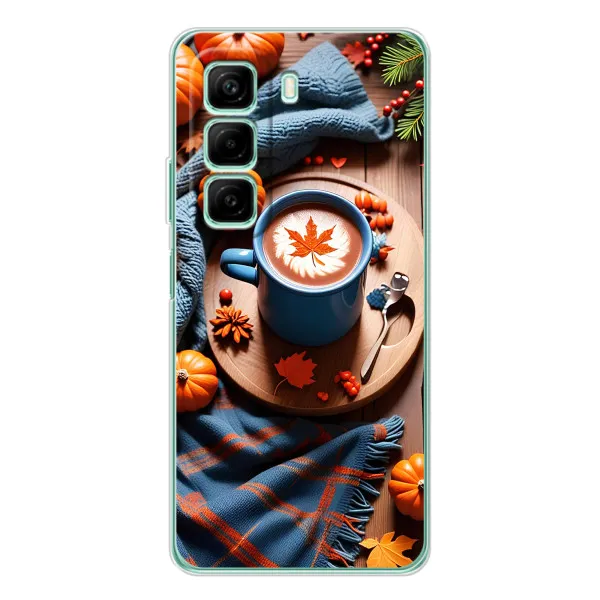 Чехол с принтом «Кофе и тыковки» для Samsung Galaxy F36