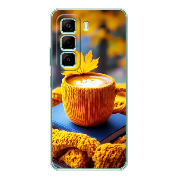 Чехол с принтом «Кофе на желтом пледе» для Samsung Galaxy F36