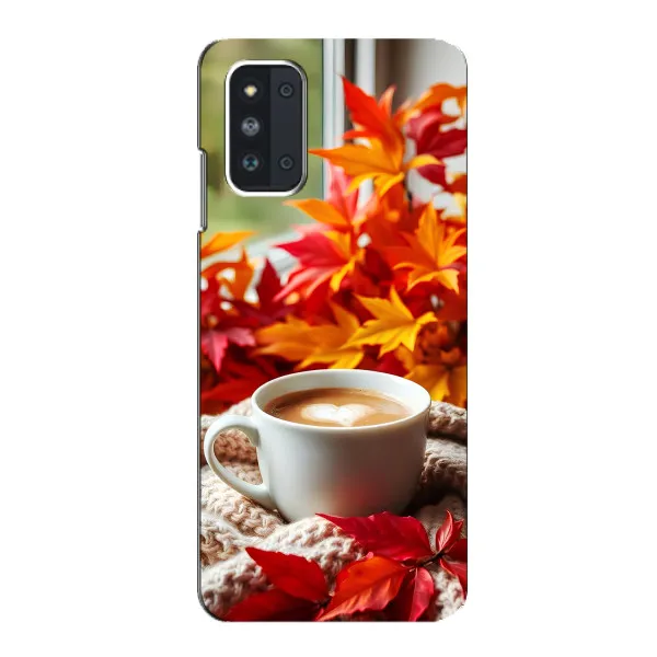 Чехол с принтом «Кофе и листья» для Samsung Galaxy F52 5G (E526) Чехол с принтом «Кофе и листья» для Samsung Galaxy F52 5G (E526)
