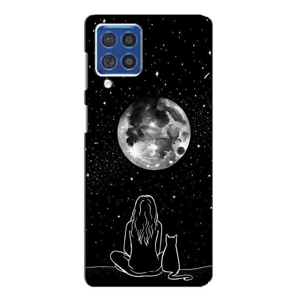 Чехол с принтом «Девушка с котом» для Samsung Galaxy F62 Чехол с принтом «Девушка с котом» для Samsung Galaxy F62