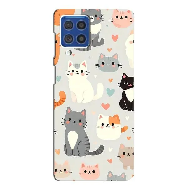 Чехол с принтом «Коллаж котов» для Samsung Galaxy F62 Чехол с принтом «Коллаж котов» для Samsung Galaxy F62