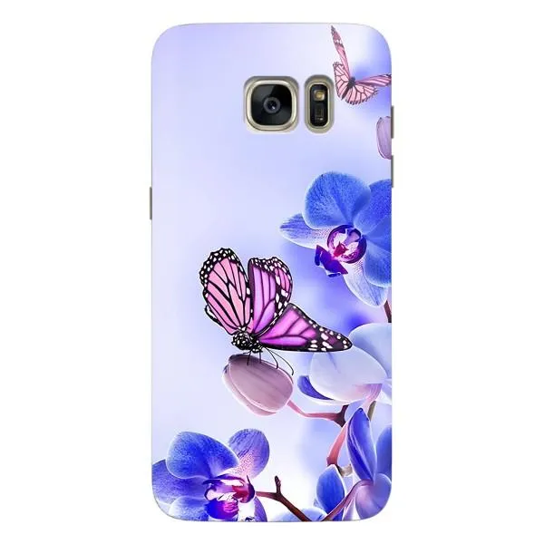 Чехол с принтом «Бабочка на цветочке» для Samsung Galaxy S7 Edge (G935)