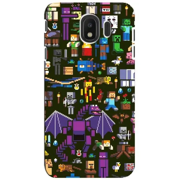 Чехол с принтом «Коллаж Майнкрафт» для Samsung Galaxy J4 2018 (SM-J400F)