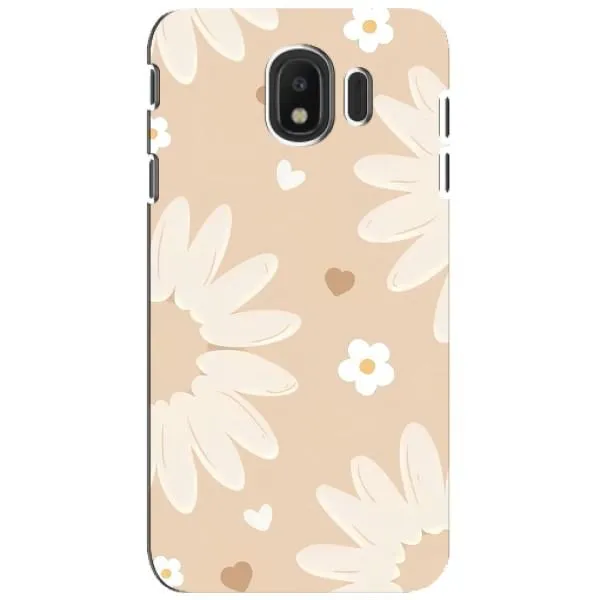 Чохол з принтом «Бежеві квіти» для Samsung Galaxy J4 2018 (SM-J400F)
