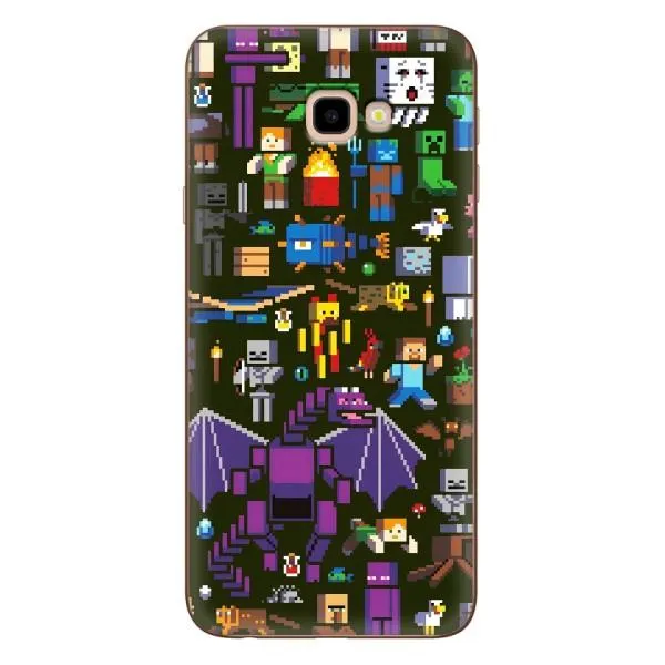 Чохол з принтом «Колаж Майнкрафт» для Samsung Galaxy J4 Plus (J4+, J415)