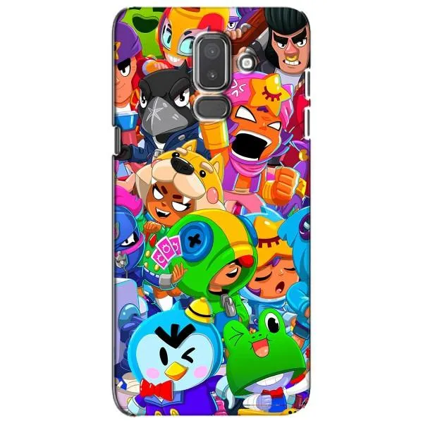 Чехол с принтом «Герои Бравл Старс» для Samsung Galaxy J8 2018 (J810)