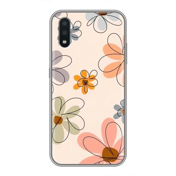 Чехол с принтом «Разноцветные цветы» для Samsung Galaxy M01 (M015)