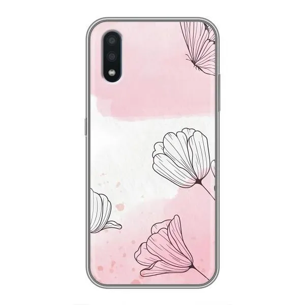 Чехол с принтом «Розовые цветы» для Samsung Galaxy M01 (M015)