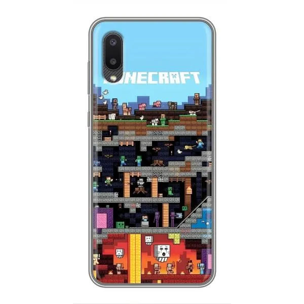 Чехол с принтом «фон Minecraft» для Samsung Galaxy M02 (M022)