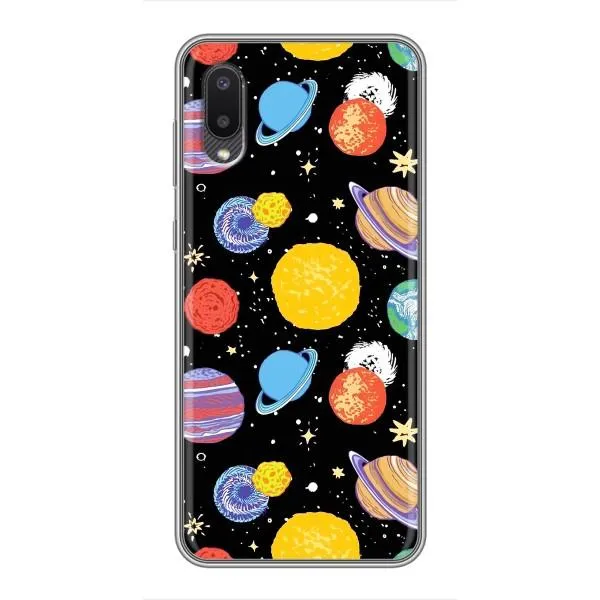 Чехол с принтом «Рисованные планеты» для Samsung Galaxy M02 (M022)