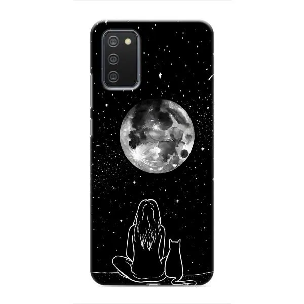 Чехол с принтом «Девушка с котом» для Samsung Galaxy M02s Чехол с принтом «Девушка с котом» для Samsung Galaxy M02s