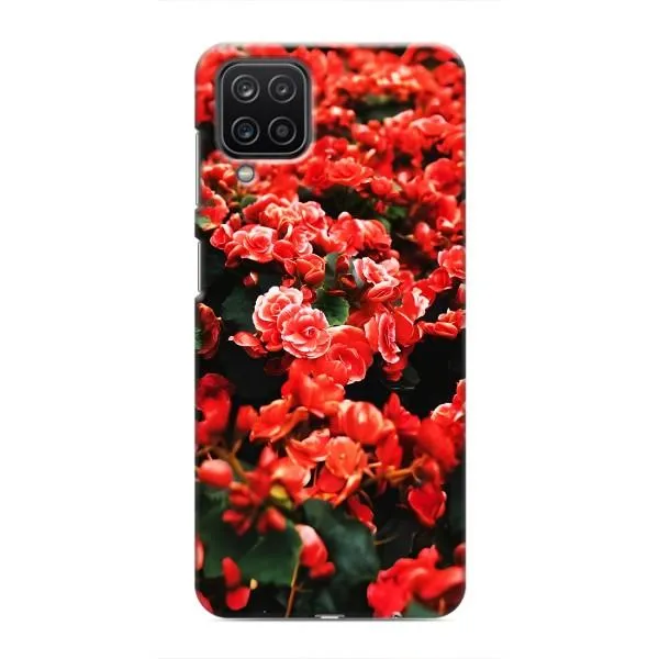 Чехол с принтом «Цветы красные» для Samsung Galaxy M12
