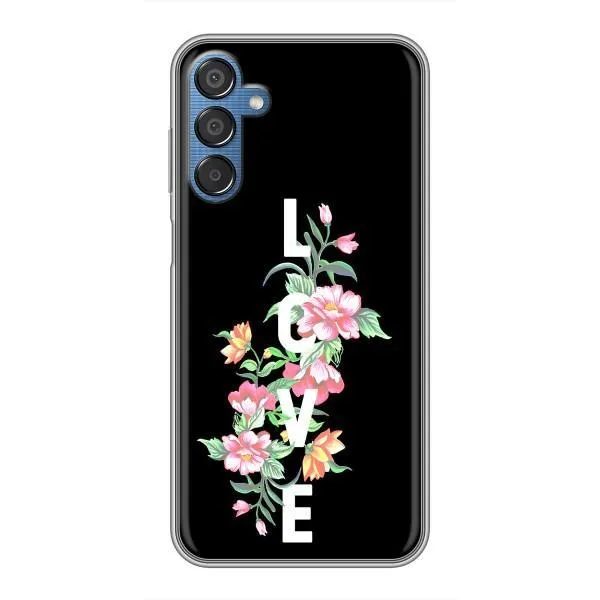 Чехол с принтом «Цветы LOVE» для Samsung Galaxy M15 (M156)