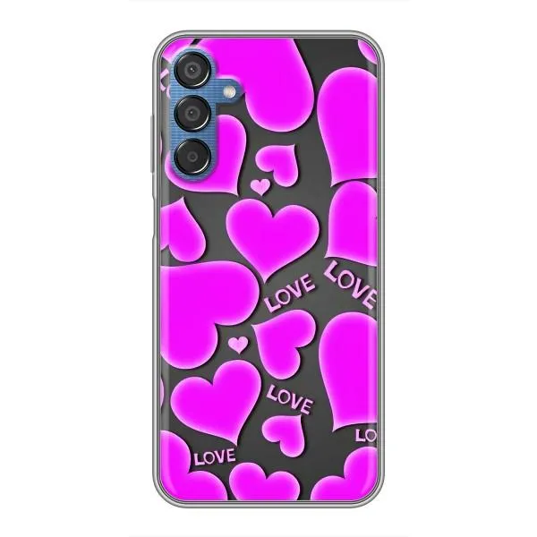 Чехол с принтом «Pink hearts» для Samsung Galaxy M15 (M156)