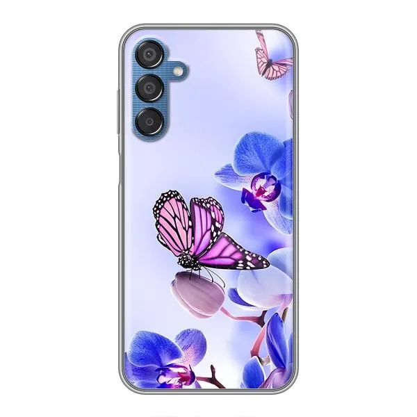 Чехол с принтом «Бабочка на цветочке» для Samsung Galaxy M15 (M156)