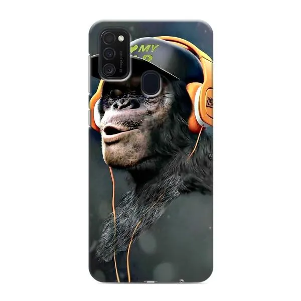 Чехол с принтом «В наушниках» для Samsung Galaxy M21