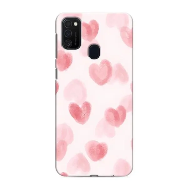 Чехол с принтом «Розовые сердечки» для Samsung Galaxy M21