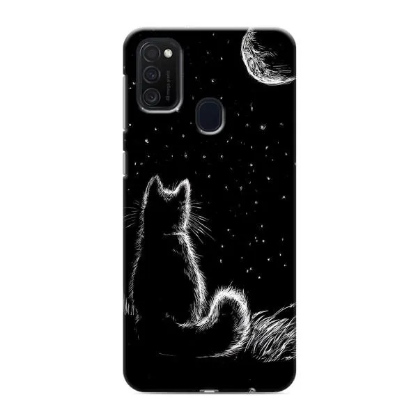 Чехол с принтом «Котик и луна» для Samsung Galaxy M21s