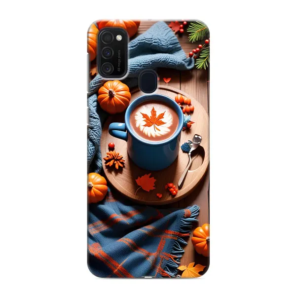 Чехол с принтом «Кофе и тыковки» для Samsung Galaxy M21s