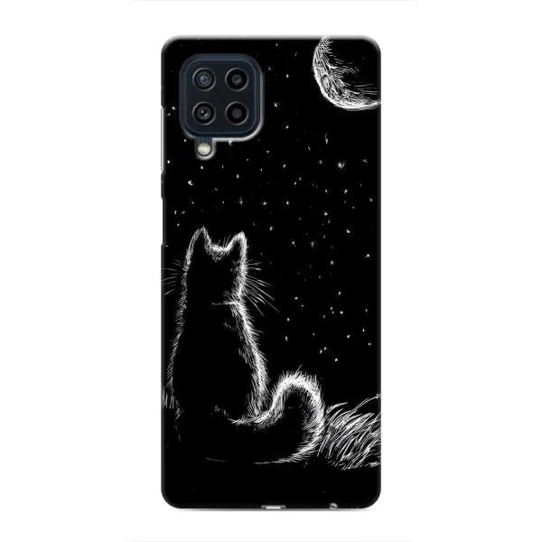 Чехол с принтом «Котик и луна» для Samsung Galaxy M22