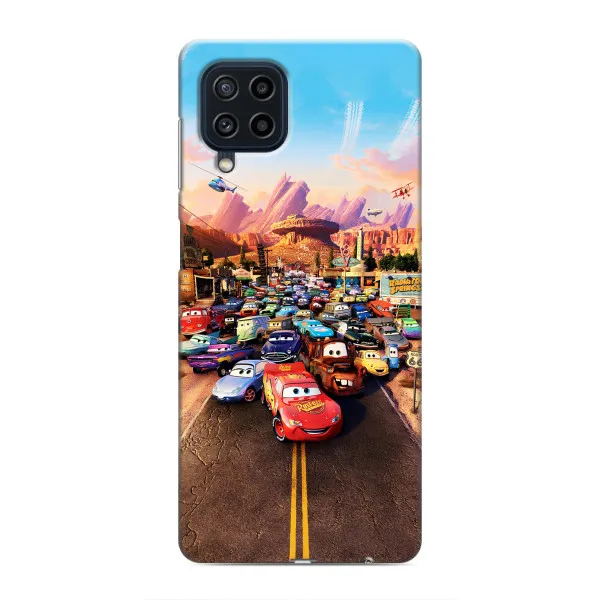 Чехол с принтом «Тачки на трассе» для Samsung Galaxy M22