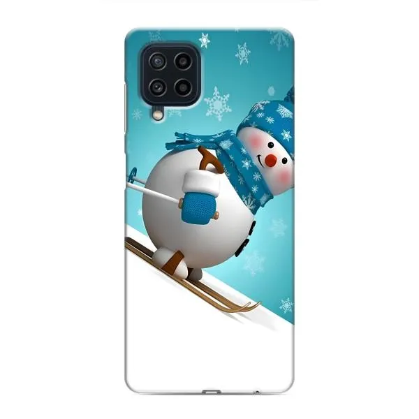 Чехол с принтом «Снеговик на лыжах» для Samsung Galaxy M22