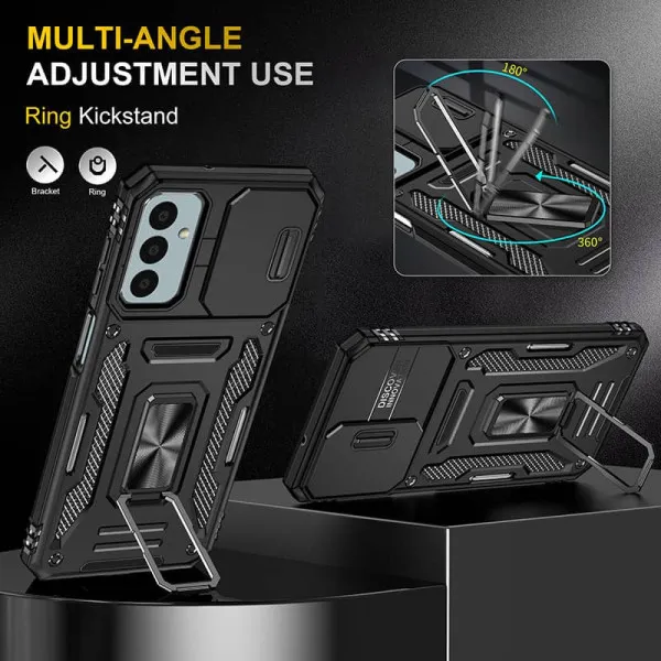 Ударопрочный чехол Camshield Army Ring для Samsung Galaxy M23 5G / M13 4G — Черный — фото 3