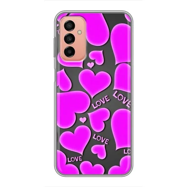 Чехол с принтом «Pink hearts» для Samsung Galaxy M23 (5G)