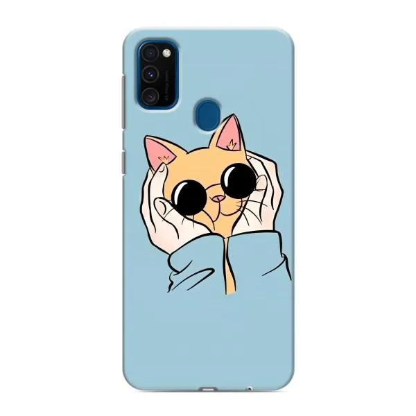Чехол с принтом «Котик в очках» для Samsung Galaxy M30s (M307)