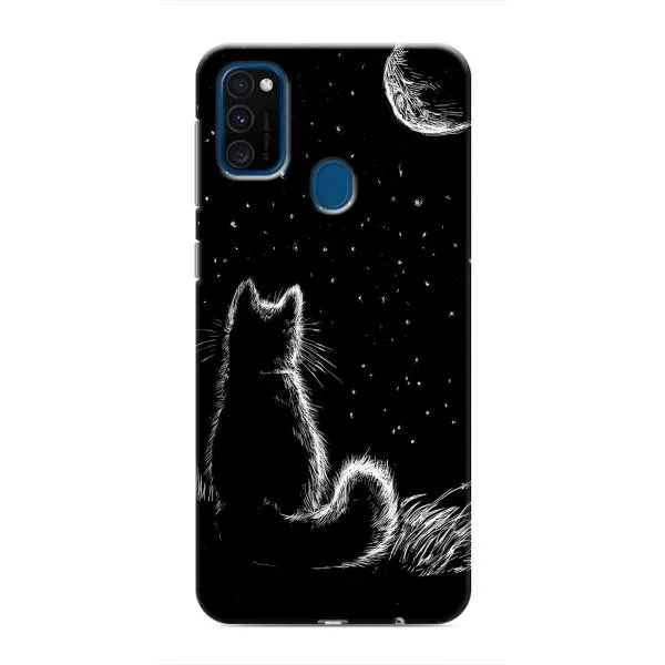 Чехол с принтом «Котик и луна» для Samsung Galaxy M31
