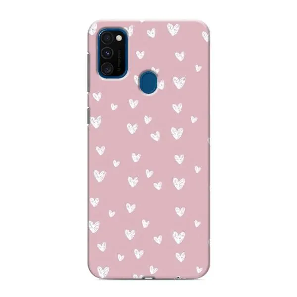 Чехол с принтом «Сердечки на розовом» для Samsung Galaxy M31 Чехол с принтом «Сердечки на розовом» для Samsung Galaxy M31