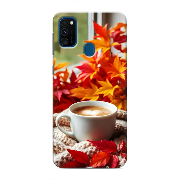 Чехол с принтом «Кофе и листья» для Samsung Galaxy M31