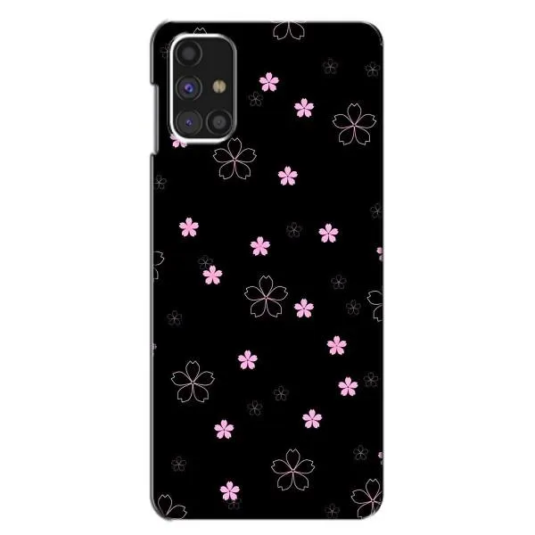 Чехол с принтом «Розовые цветы на черном» для Samsung Galaxy M31s