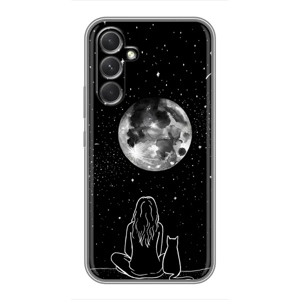 Чехол с принтом «Девушка с котом» для Samsung Galaxy M32 5g