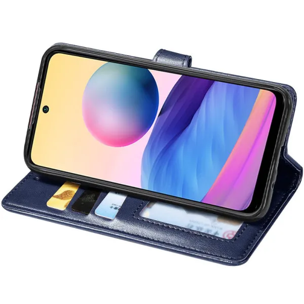 Кожаный чехол-книжка GETMAN Gallant (PU) для Samsung Galaxy M34 5G — Синий — фото 2