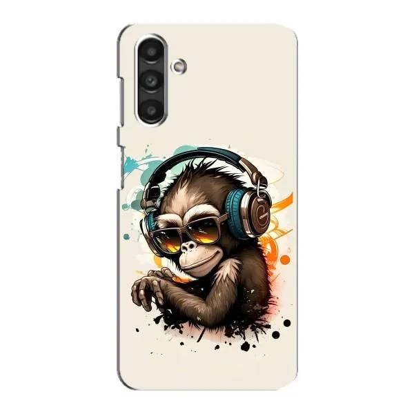 Чохол з принтом «Макака в навушниках» для Samsung Galaxy M34 (5G)