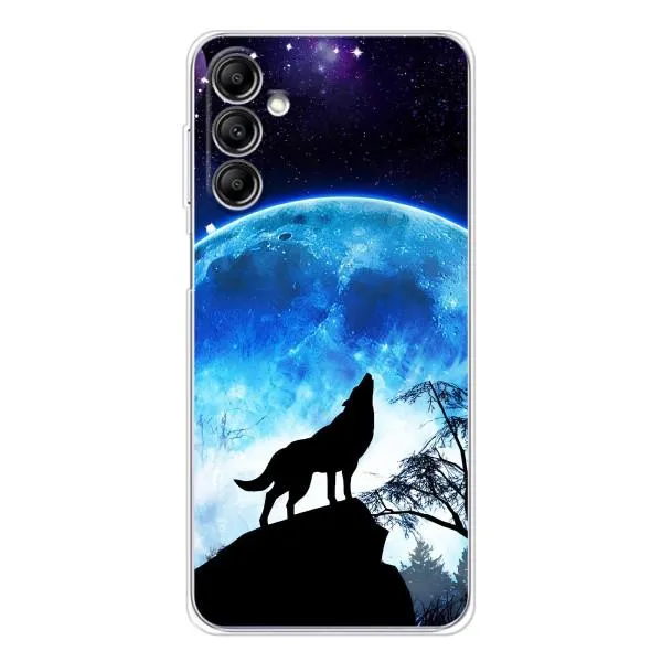 Чехол с принтом «Волк на луну» для Samsung Galaxy M36